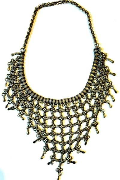 Vintage 1970’s Ethnic Bib Chain Choker Selected By Nomad Vintage