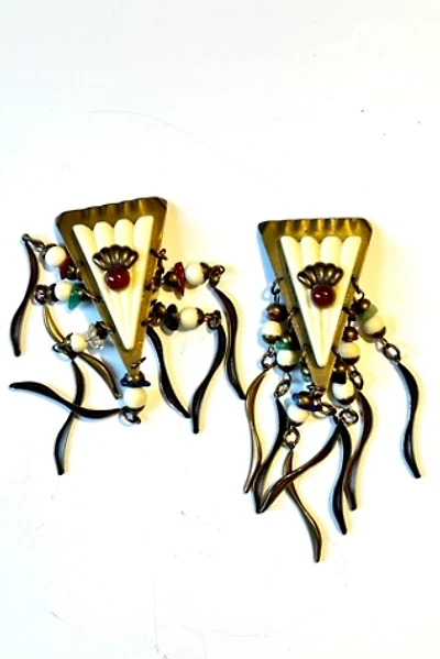 Vintage Sorrelli Large Statement Clip-on Earrings Selected by Nomad Vintage
