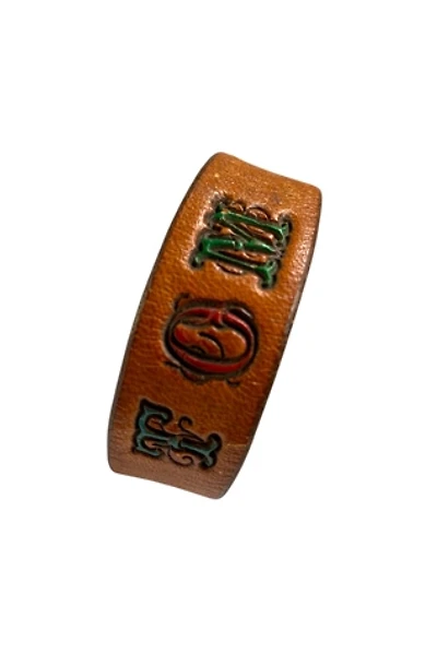 Vintage 1970s Hand Tooled Leather Bracelet Selected by SharpLilTeeth