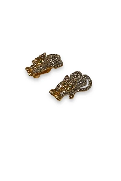 1980s Vintage Glamour Cat Clip Earrings Selected By BusyLady Baca & The Goods