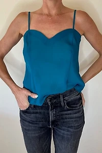 Teal Cami with Sweetheart Neckline  Selected by Picky Jane
