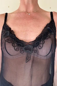 Black Sheer Embroided Swim Coverup Tunic Selected by Picky Jane