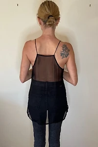 Black Sheer Embroided Swim Coverup Tunic Selected by Picky Jane