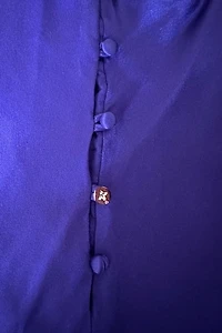 Satin Royal Purple Neck Mini Party Cocktail  Slip Dress Selected by Picky Jane