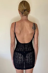 Crazy Sexy Sheer Stretchy Lace Mini Slip Dress Selected by Picky Jane