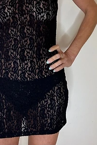 Crazy Sexy Sheer Stretchy Lace Mini Slip Dress Selected by Picky Jane