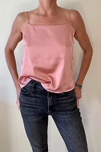 Blush Nude Satin Strappy Camisole Top Selected by Picky Jane