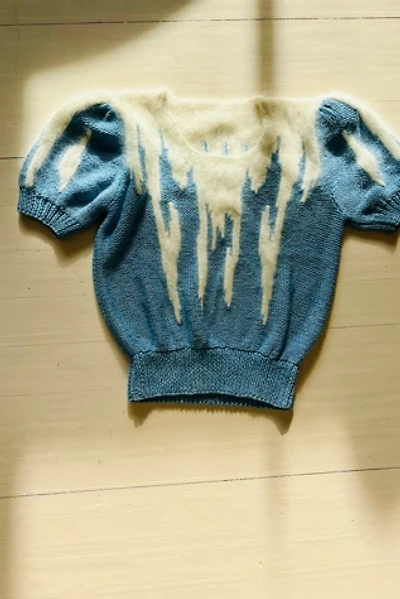 Vintage Blue Icicle Sweater Selected by Atlantic Vintage