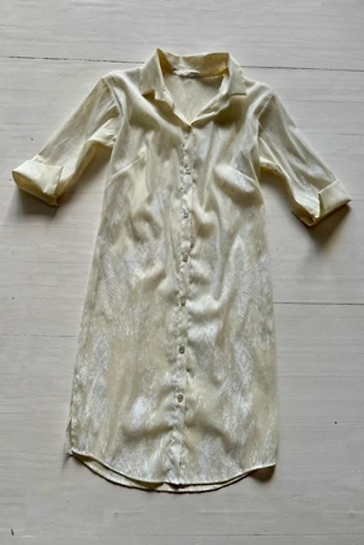 Vintage Sheer Snake Skin Print Shirt Dress Selected by Atlantic Vintage