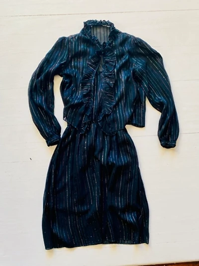 Vintage Sheer Metalic Rainbow Dress Selected by Atlantic Vintage