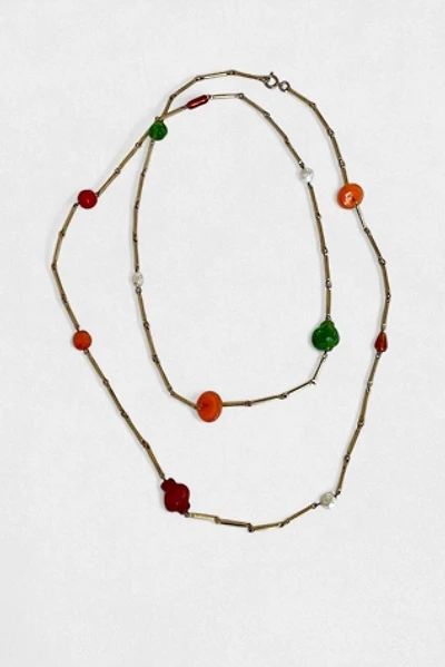 Vintage Chain and Blown Glass Beads Flapper Necklace Selected by MARMALADE