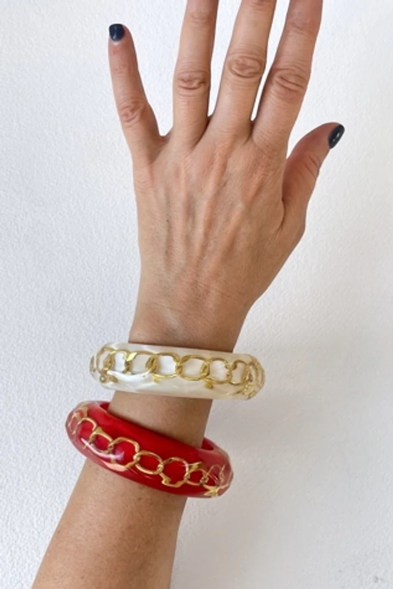 80s Pop Art Acrylic Chain Bangle Selected by MARMALADE