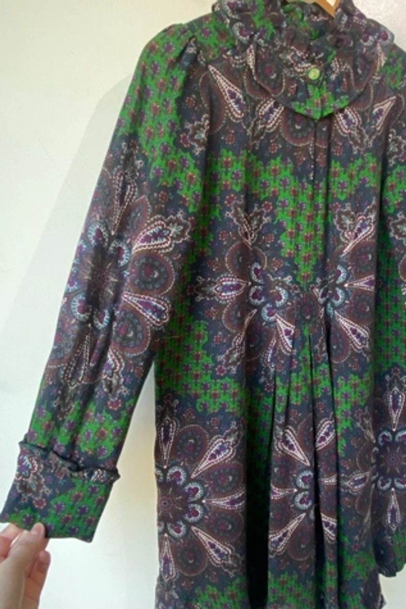 Marc by Marc Jacobs Jewel Tone Ruffle Collar Dress Selected by The Curatorial Dept.