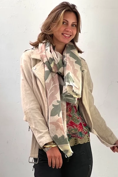 Vintage Pretty Printed Silk Scarf  Selected by Anna Corinna