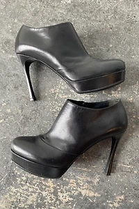 YSL Black Heeled Short Booties Selected by The Curatorial Dept.