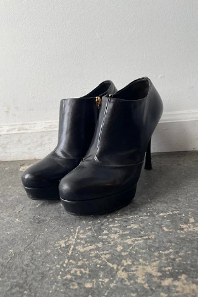 YSL Black Heeled Short Booties Selected by The Curatorial Dept.