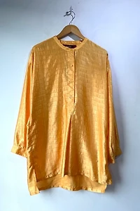 Sies Marjan Yellow Textured Dress Selected by The Curatorial Dept.