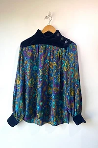 YSL Rive Gauche Floral Blouse Selected by The Curatorial Dept.