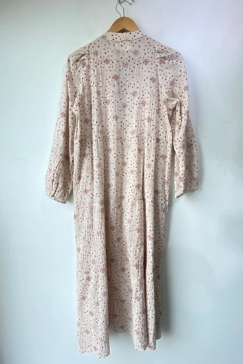 Pietsie Cream & Pink Floral Dress Selected by The Curatorial Dept.