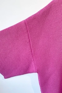 Babaa Pink Short Sleeve Cotton Sweater Selected by The Curatorial Dept.