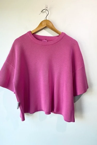 Babaa Pink Short Sleeve Cotton Sweater Selected by The Curatorial Dept.
