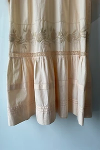 Christy Dawn Cream Embroidered Peter Pan-Collar Dress Selected by The Curatorial Dept.