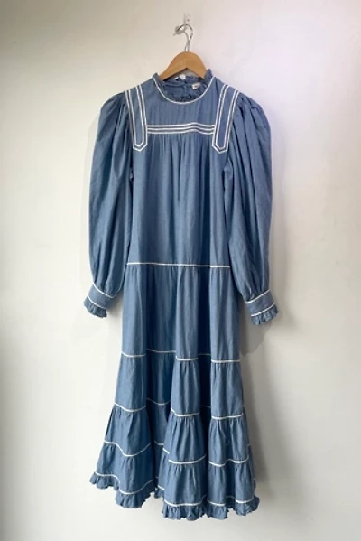 Ulla Johnson Blue Blanche Ruffle Dress Selected by The Curatorial Dept.