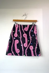 Jeremy Scott Phone Print Arcade Mini Skirt Selected by The Curatorial Dept.