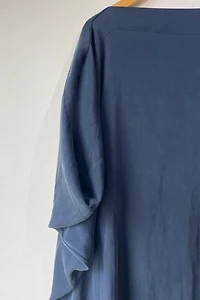 Zero + Maria Cornejo Navy Silk Asymmetrical Dress Selected by The Curatorial Dept.
