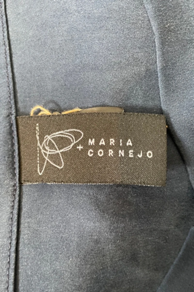 Zero + Maria Cornejo Navy Silk Asymmetrical Dress Selected by The Curatorial Dept.