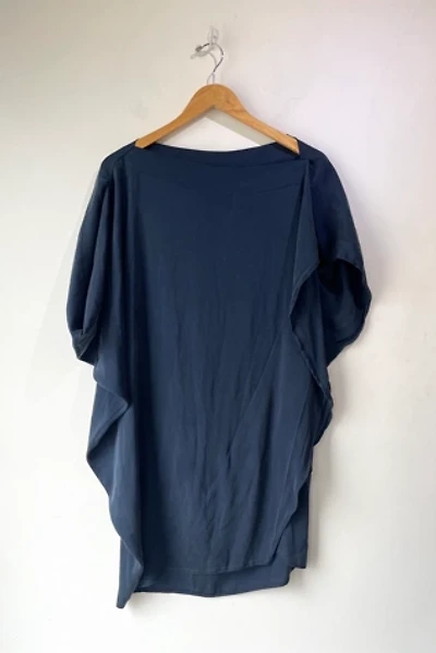 Zero + Maria Cornejo Navy Silk Asymmetrical Dress Selected by The Curatorial Dept.