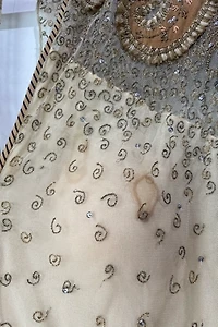 Vintage 1940's Brown Paisley Embellished Party Dress Selected by The Curatorial Dept.