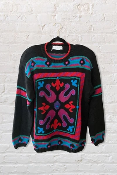 1990s Graphic Knit Oversized Pullover Sweater Selected By Ritual Vintage