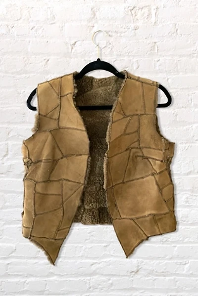 1970s Patchwork Suede Shearling Vest Selected By Ritual Vintage