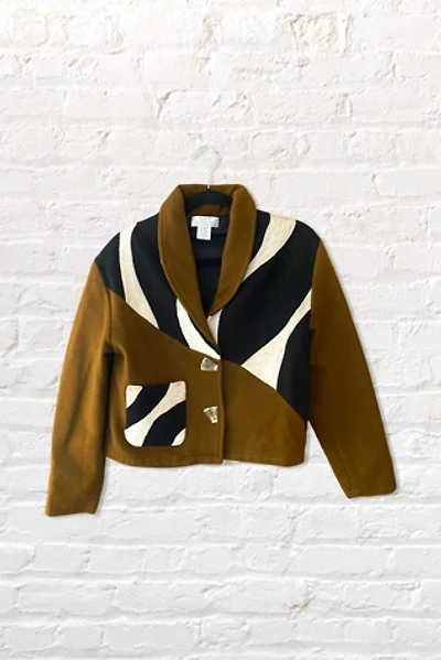 1990s Earth Tone Artisan Graphic Jacket Selected By Ritual Vintage