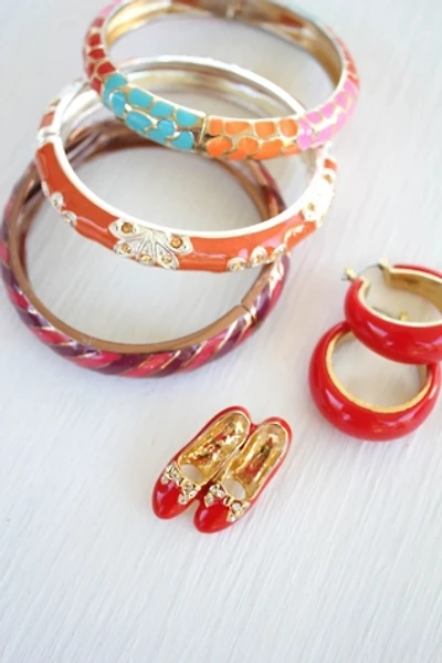 Vintage Ruby Red Slippers Brooch Pin Selected By Moons + Junes Vintage