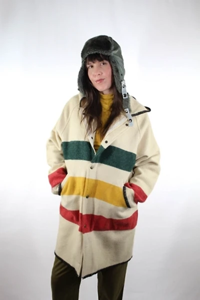 Vintage Woolrich Striped Hudson Bay Wool Hooded Jacket Selected By Moons + Junes Vintage