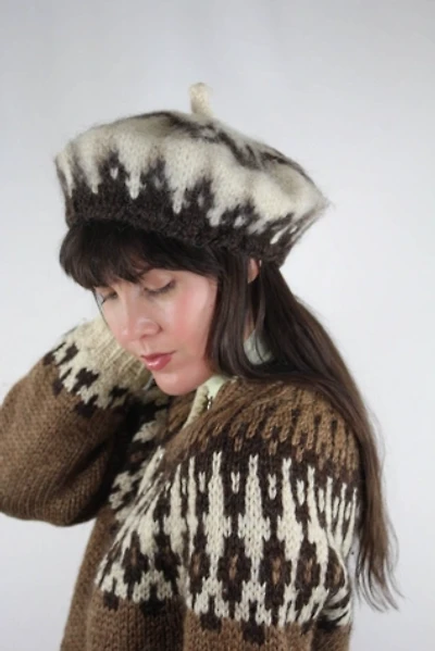 Vintage Icelandic Wool Beret Hat Selected By Moons + Junes Vintage
