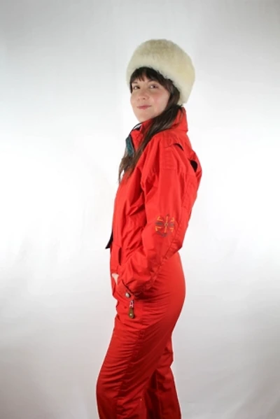 Vintage Obermeyer Red Hooded Ski Suit Selected By Moons + Junes Vintage
