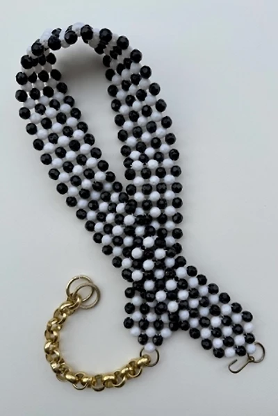 Black and White Beaded Belt Selected by Wax Plant