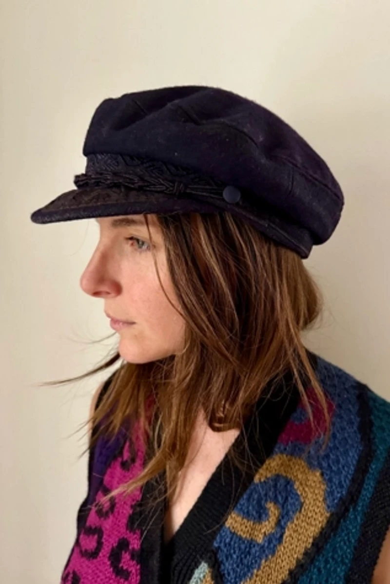 Dark Navy Greek Fisherman's Cap Selected by Wax Plant