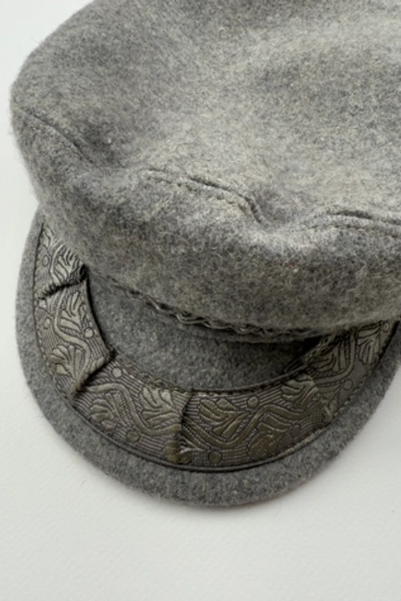 Grey Wool Fisherman's Cap Selected by Wax Plant