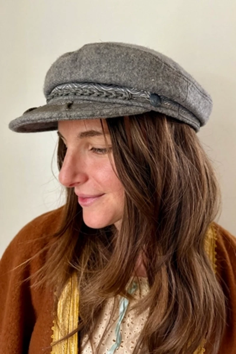 Grey Wool Fisherman's Cap Selected by Wax Plant