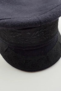 Navy Wool Fisherman's Cap Selected by Wax Plant