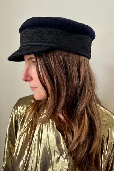 Navy Wool Fisherman's Cap Selected by Wax Plant