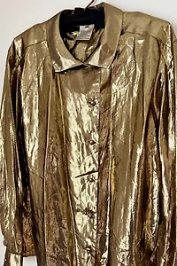 90's Gold Lamé Blouse Selected by Wax Plant