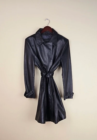 Vintage Wilsons Pelle Studio Leather Trench Coat (FP79) Selected By The Igala NYC