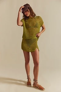 Aria Fauxchet Skirt Set