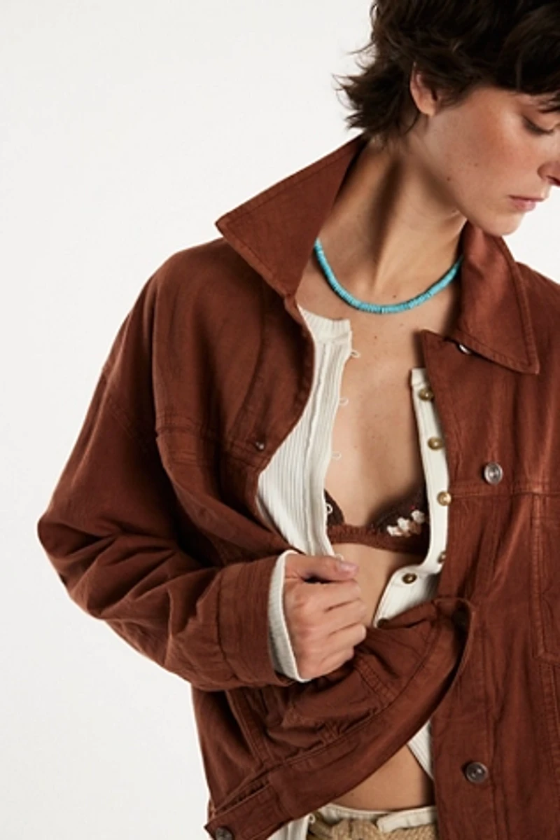 We The Free Opal Swing Linen Jacket