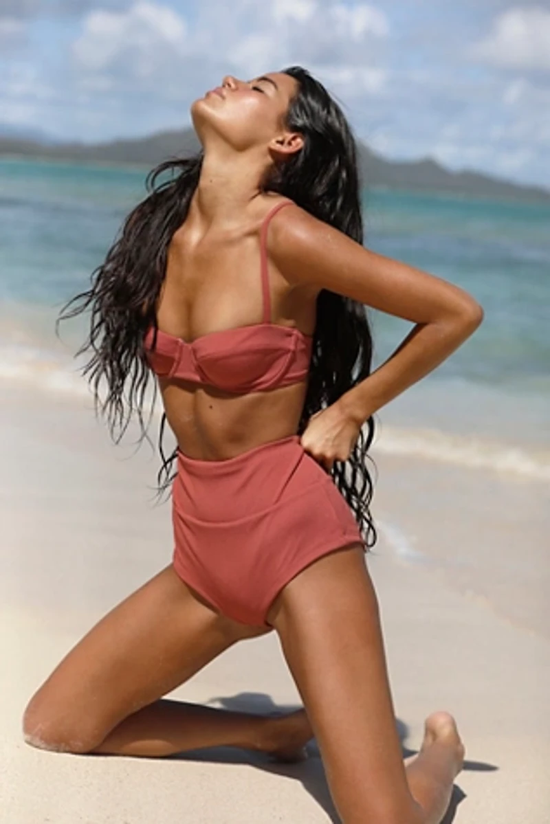 Zulu & Zephyr Textured Boyshort Bikini Bottoms